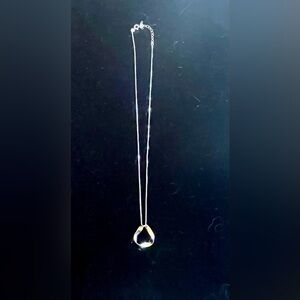 Sterling Silver Italy triangle pendant necklace